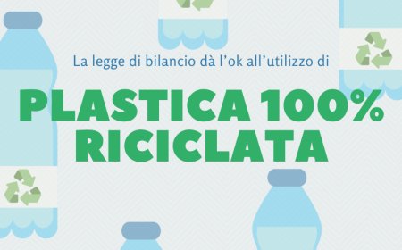 La legge di bilancio dà l'ok all'utilizzo di plastica 100% riciclata