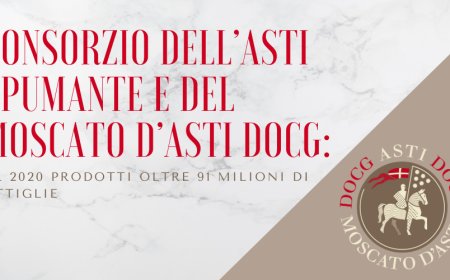 Consorzio dell’Asti Spumante e del Moscato d’Asti Docg: nel 2020 prodotti oltre 91 milioni di bottiglie