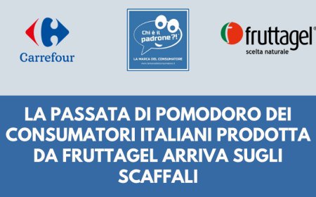 La passata di pomodoro dei consumatori italiani prodotta da Fruttagel arriva sugli scaffali