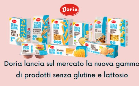 Doria lancia sul mercato la nuova gamma di prodotti senza glutine e lattosio
