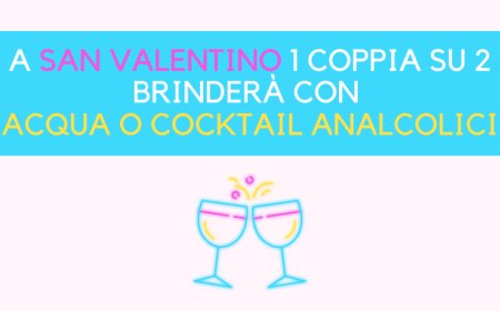 A san Valentino 1 coppia su 2 brinderà con acqua o cocktail analcolici