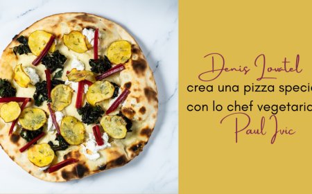 Denis Lovatel crea una pizza speciale con lo chef vegetariano Paul Ivic