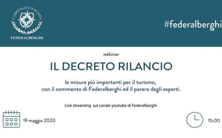 Il webinar di Federalberghi per discutere del Decreto Rilancio