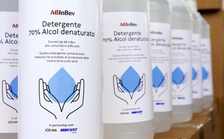 AB InBev diversifica la produzione per donare disinfettanti alla sanità italiana