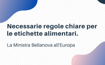 Necessarie regole chiare per le etichette alimentari. La Ministra Bellanova all'Europa