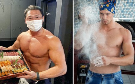 Dal sushi-man bodybuilder in Giappone al cuoco stripper italiano: gli chef "mostrano il fisico"