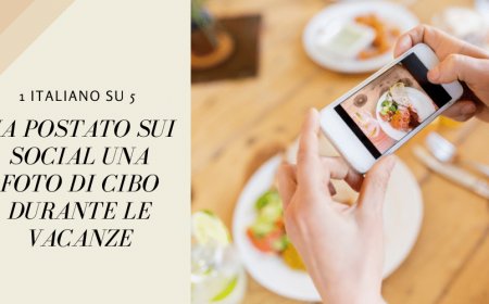 1 italiano su 5 ha postato sui social una foto di cibo durante le vacanze