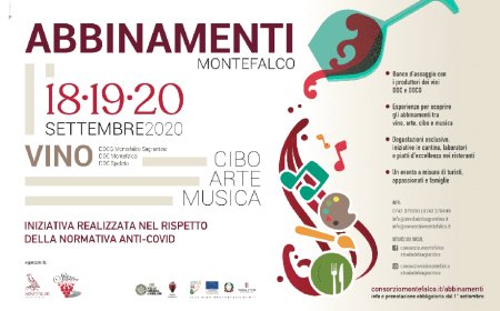 "Abbinamenti Montefalco" tre giorni di vino, gastronomia arte e musica