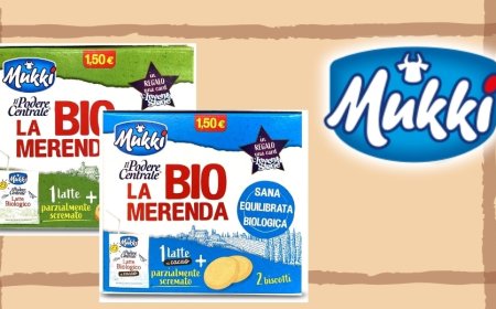 La nuova merenda Mukki con latte e biscotti è l'unica 100% BIO