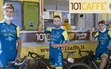 101CAFFE' al fianco degli atleti del ciclismo su strada come sponsor tecnico