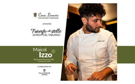Maicol Izzo inaugura il nuovo ciclo di pranzi stellati all'agriturismo Casa Lerario