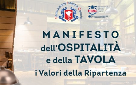 Manifesto Orizzontale dell'Ospitalità e della Tavola. FIC, Fipe e Università San Raffaele di Roma