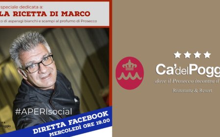 Ca' del Poggio: oggi in diretta Facebook la ricetta dello chef Marco Stocco