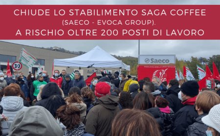 Chiude lo stabilimento SaGa Coffee (Saeco - EVOCA Group). A rischio oltre 200 posti di lavoro