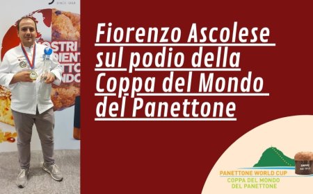 Fiorenzo Ascolese sul podio della Coppa del Mondo del Panettone