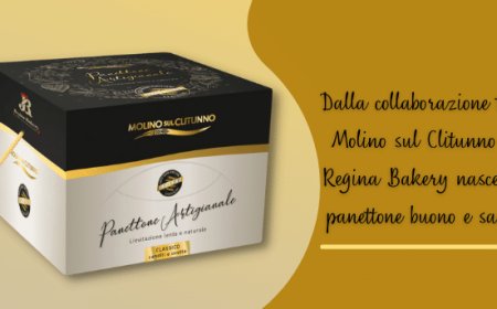 Dalla collaborazione tra Molino sul Clitunno e Regina Bakery nasce il panettone buono e sano