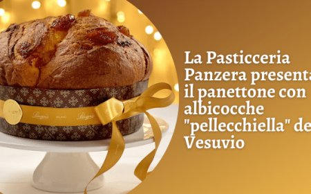 La Pasticceria Panzera presenta il panettone con albicocche "pellecchiella" del Vesuvio