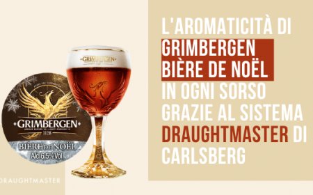 L'aromaticità di Grimbergen Bière de Noël in ogni sorso grazie al sistema DraughtMaster di Carlsberg