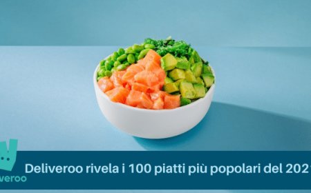 Deliveroo rivela i 100 piatti più popolari del 2021