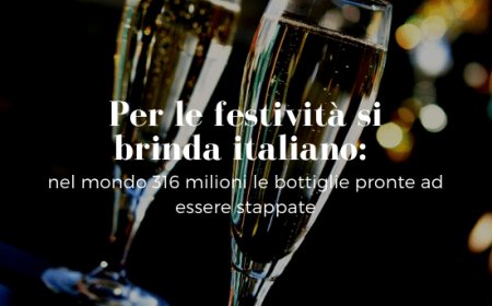Per le festività si brinda italiano: nel mondo 316 milioni le bottiglie pronte ad essere stappate
