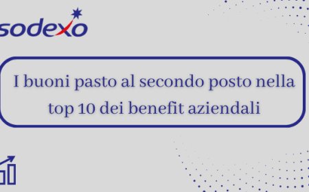 I buoni pasto al secondo posto nella top 10 dei benefit aziendali