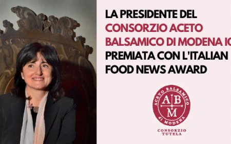 La Presidente del Consorzio Aceto Balsamico di Modena IGP premiata con l'Italian Food News Award