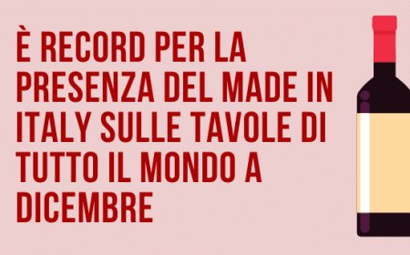 È record per la presenza del made in Italy sulle tavole di tutto il mondo a dicembre