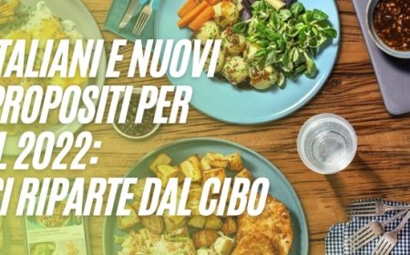 Italiani e nuovi propositi per il 2022: si riparte dal cibo