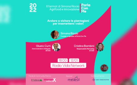 Parla con me: Simona Riccio intervista oggi Giusto Curti e Cristina Bambini di Dole Italia