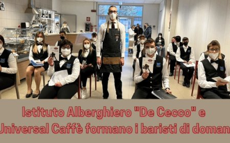 Istituto Alberghiero "De Cecco" e Universal Caffè formano i baristi di domani
