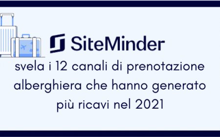 SiteMinder svela i 12 canali di prenotazione alberghiera che hanno generato più ricavi nel 2021