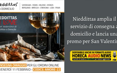 Nieddittas amplia il servizio di consegna a domicilio e lancia una promo per San Valentino
