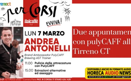 Due appuntamenti con pulyCAFF alla Tirreno CT