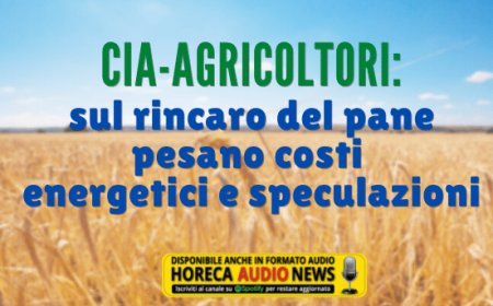 Cia-Agricoltori: sul rincaro del pane pesano costi energetici e speculazioni