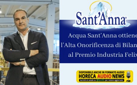 Acqua Sant’Anna ottiene l’Alta Onorificenza di Bilancio al Premio Industria Felix