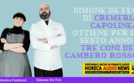 Simone De Feo di Cremeria Capolinea ottiene per il sesto anno i Tre Coni del Gambero Rosso