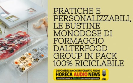 Pratiche e personalizzabili, le bustine monodose di formaggio DalterFood Group in pack 100% riciclabile