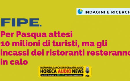 Fipe. Per Pasqua attesi 10 milioni di turisti, ma gli incassi dei ristoranti resteranno in calo