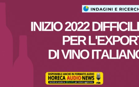 Inizio 2022 difficile per l'export di vino italiano