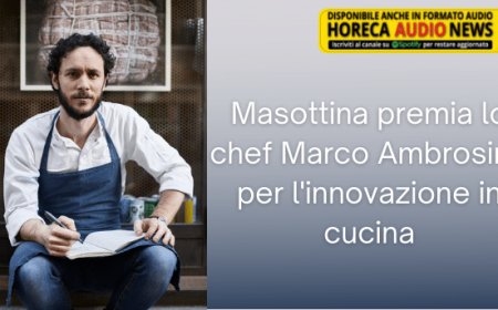 Masottina premia lo chef Marco Ambrosino per l'innovazione in cucina
