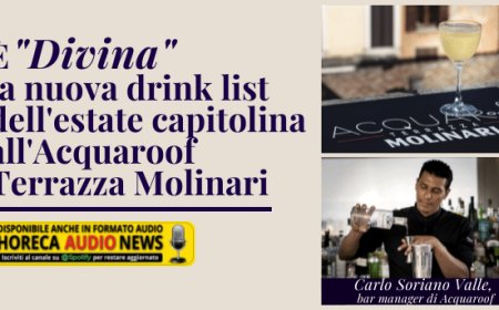 È "Divina" la nuova drink list dell'estate capitolina all'Acquaroof Terrazza Molinari