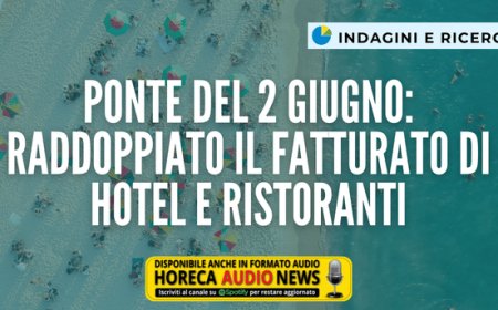 Ponte del 2 giugno: raddoppiato il fatturato di hotel e ristoranti
