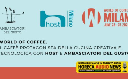 World of Coffee. Il caffè protagonista della cucina creativa e tecnologica con Host e Ambasciatori del Gusto