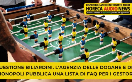 Questione biliardini. L'Agenzia delle Dogane e dei Monopoli pubblica una lista di FAQ per i gestori