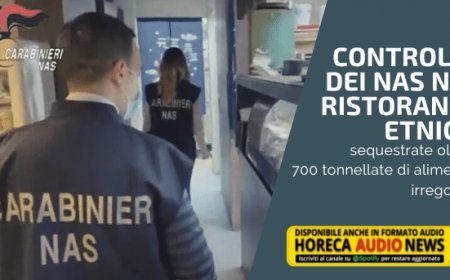 Controlli dei NAS nei ristoranti etnici: sequestrate oltre 700 tonnellate di alimenti irregolari