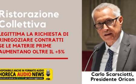 Ristorazione Collettiva. Legittima la richiesta di rinegoziare contratti se le materie prime aumentano oltre il +5%