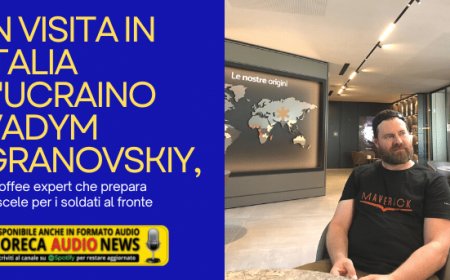 In visita in Italia l'ucraino Vadym Granovskiy, il coffee expert che prepara miscele per i soldati al fronte