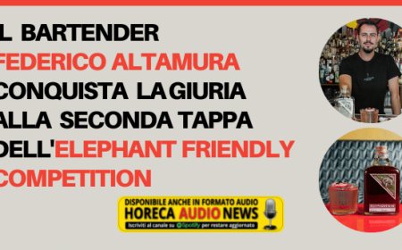 Il bartender Federico Altamura conquista la giuria alla seconda tappa dell'Elephant Friendly Competition