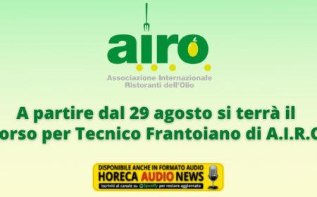 A partire dal 29 agosto si terrà il Corso per Tecnico Frantoiano di A.I.R.O.