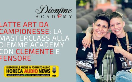 Latte Art da campionesse: la masterclass alla Diemme Academy con Clemente e Fensore